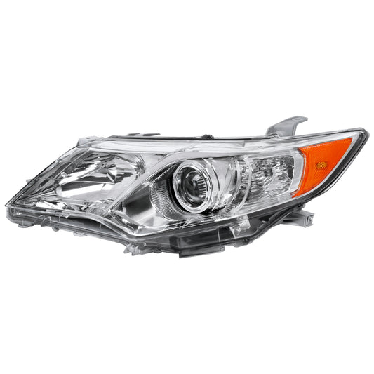 2012-2014 Toyota Camry Projector Headlights w/ Amber Reflectors - Driver Side Only (Chrome Housing/Clear Lens)