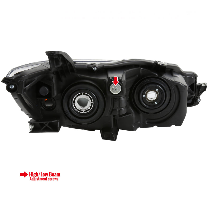 2015-2017 Toyota Camry Projector Headlights w/ Amber Reflectors (Chrome Housing/Clear Lens)