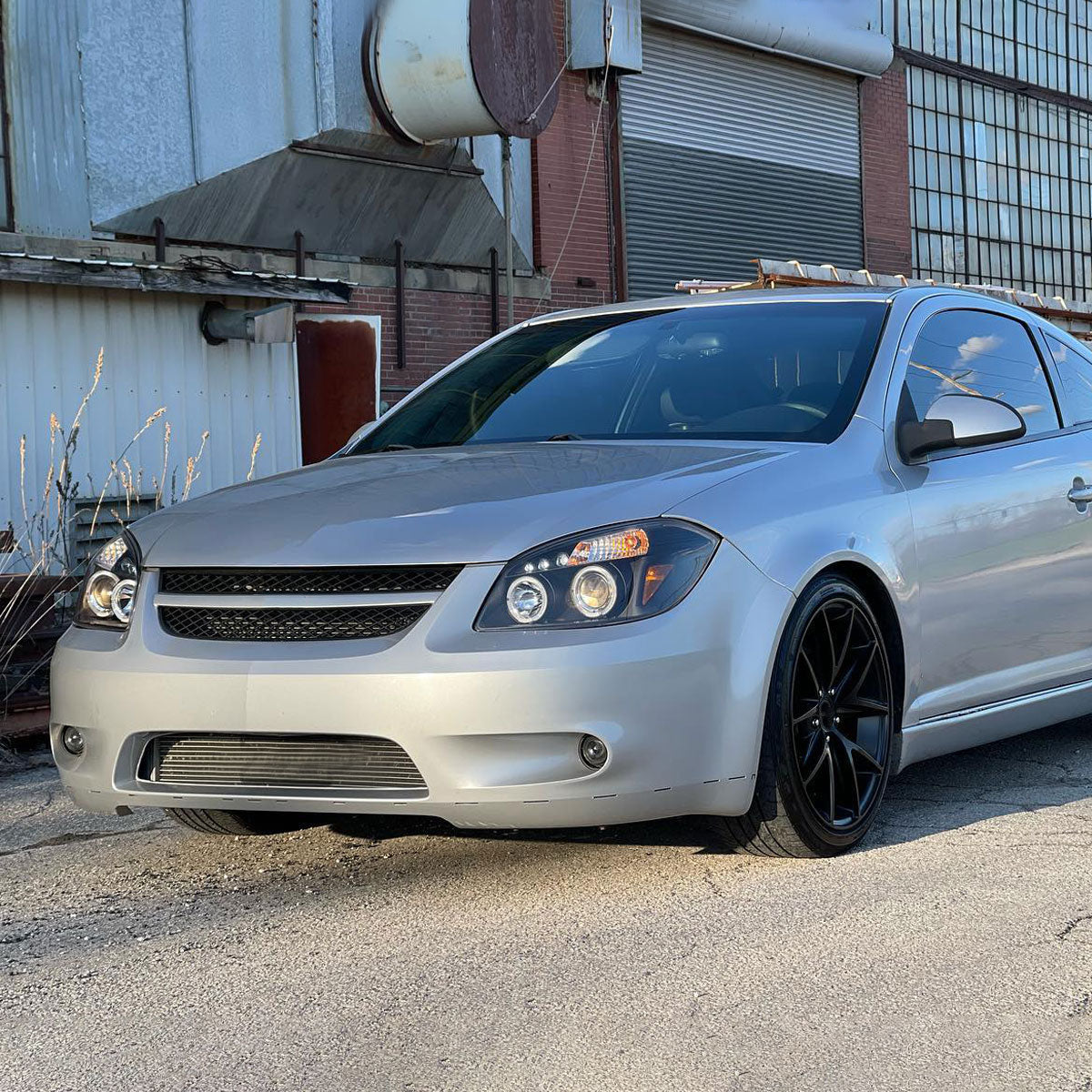 2005-2010 Chevrolet Cobalt Pontiac G5/Pursuit Dual Halo Projector Headlights (Matte Black Housing/Clear Lens)