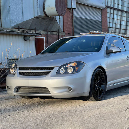 2005-2010 Chevrolet Cobalt Pontiac G5/Pursuit Dual Halo Projector Headlights (Matte Black Housing/Clear Lens)