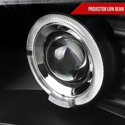 2004-2012 Chevrolet Colorado/ GMC Canyon Dual Halo Projector Headlights (Matte Black Housing/Clear Lens)