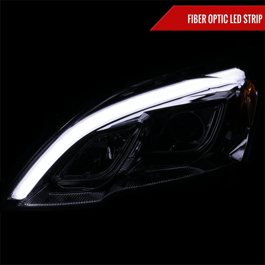 2007-2011 Honda CRV LED Bar Projector Headlights (Chrome Housing/Clear Lens)