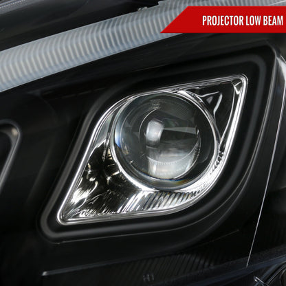 2007-2011 Honda CRV LED Bar Projector Headlights (Matte Black Housing/Clear Lens)