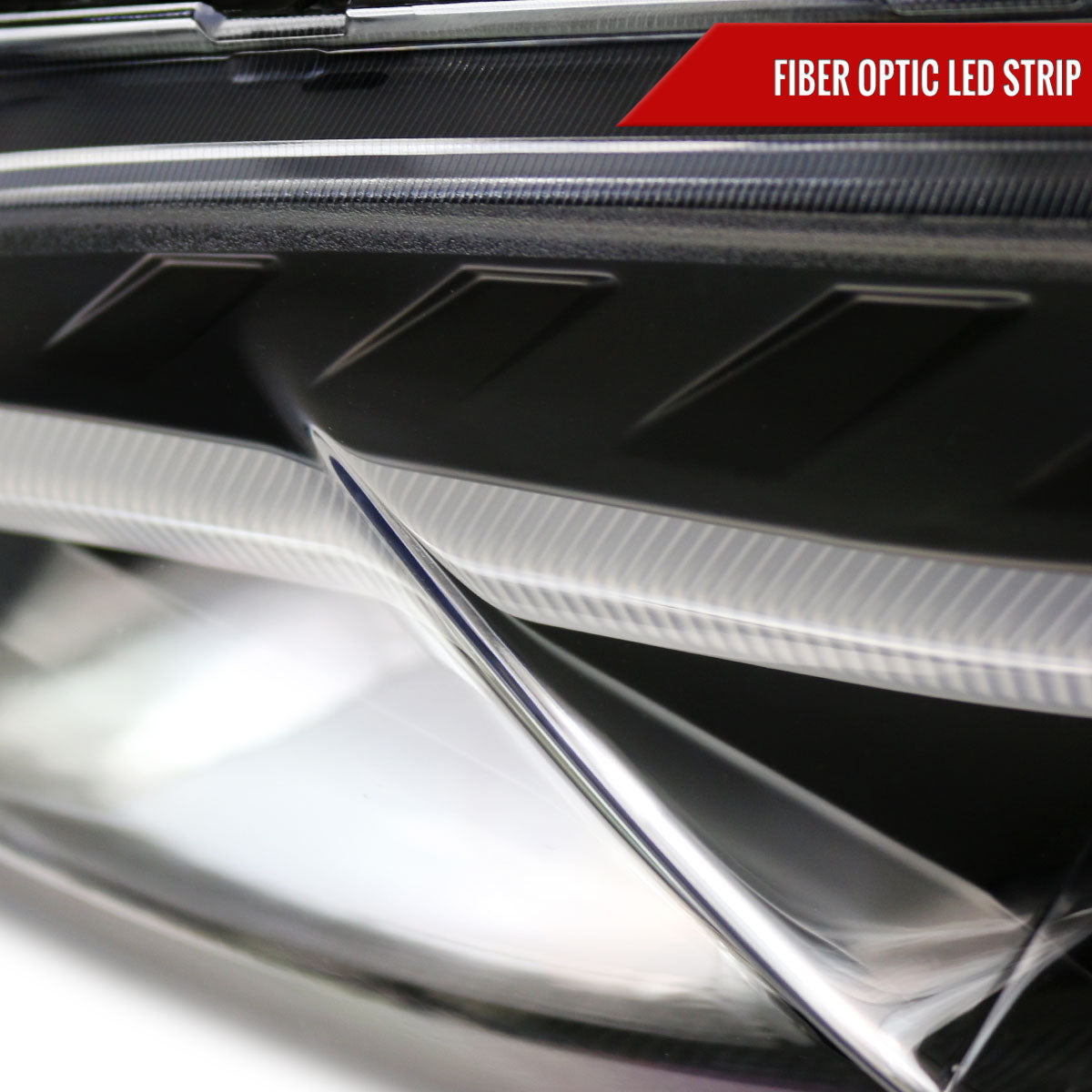 2007-2011 Honda CRV LED Bar Projector Headlights (Matte Black Housing/Clear Lens)