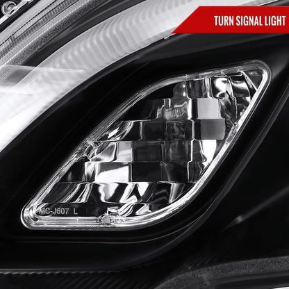 2007-2011 Honda CRV LED Bar Projector Headlights (Matte Black Housing/Clear Lens)