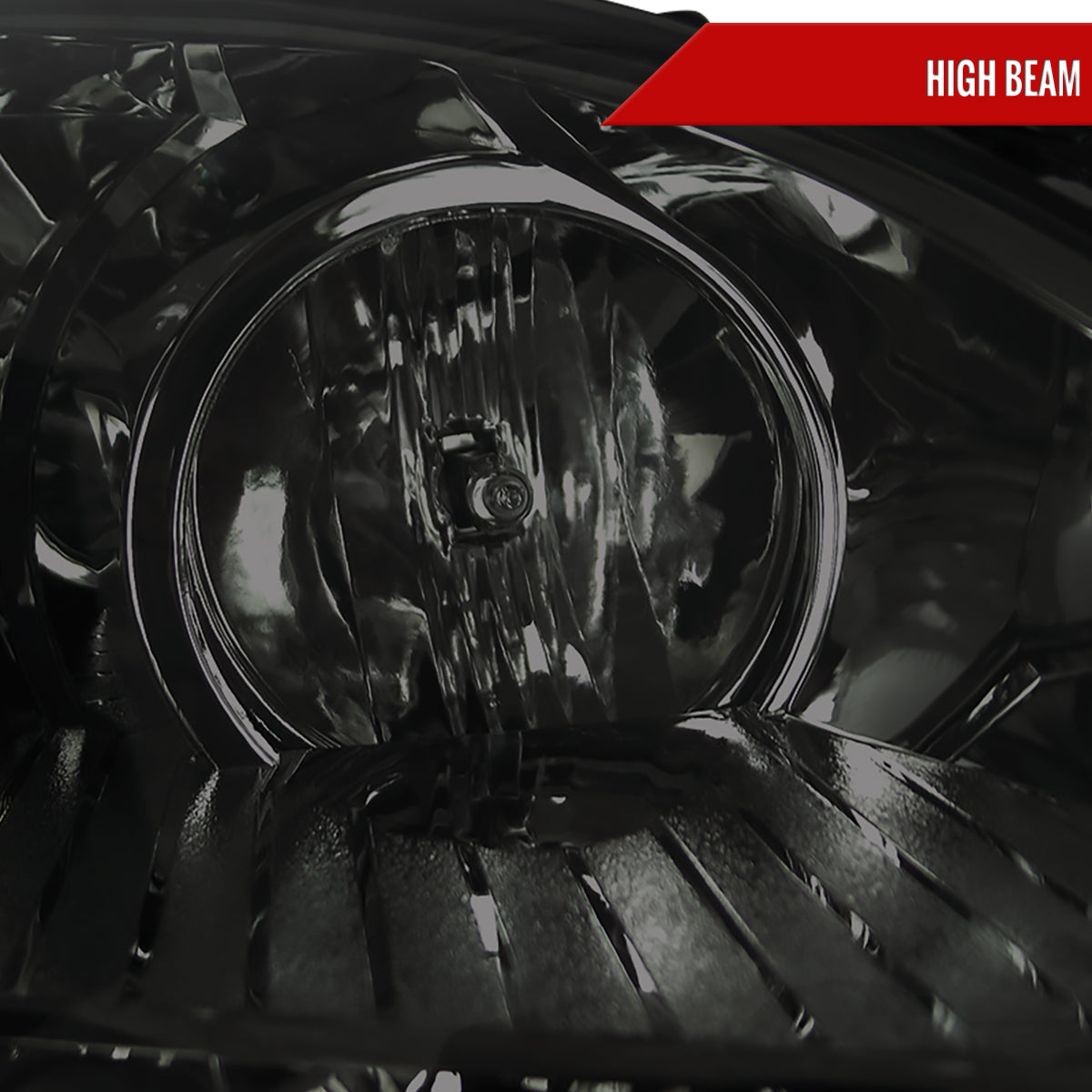 2004-2005 Honda Civic Projector Headlights w/ R8 Style LED Light Strip (Chrome Housing/Smoked Lens)