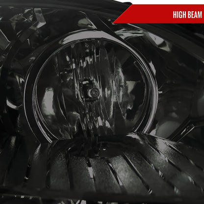 2004-2005 Honda Civic Projector Headlights w/ R8 Style LED Light Strip (Chrome Housing/Smoked Lens)