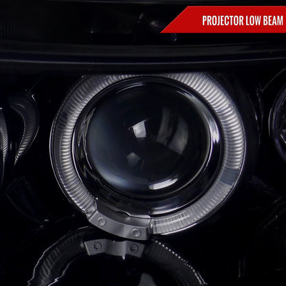2006-2011 Honda Civic Coupe Dual Halo Projector Headlights (Glossy Black Housing/Smoked Lens)