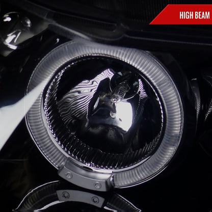 2006-2011 Honda Civic Coupe Dual Halo Projector Headlights (Glossy Black Housing/Smoked Lens)