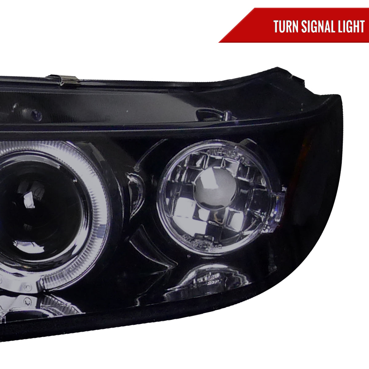 2006-2011 Honda Civic Coupe Dual Halo Projector Headlights (Glossy Black Housing/Smoked Lens)