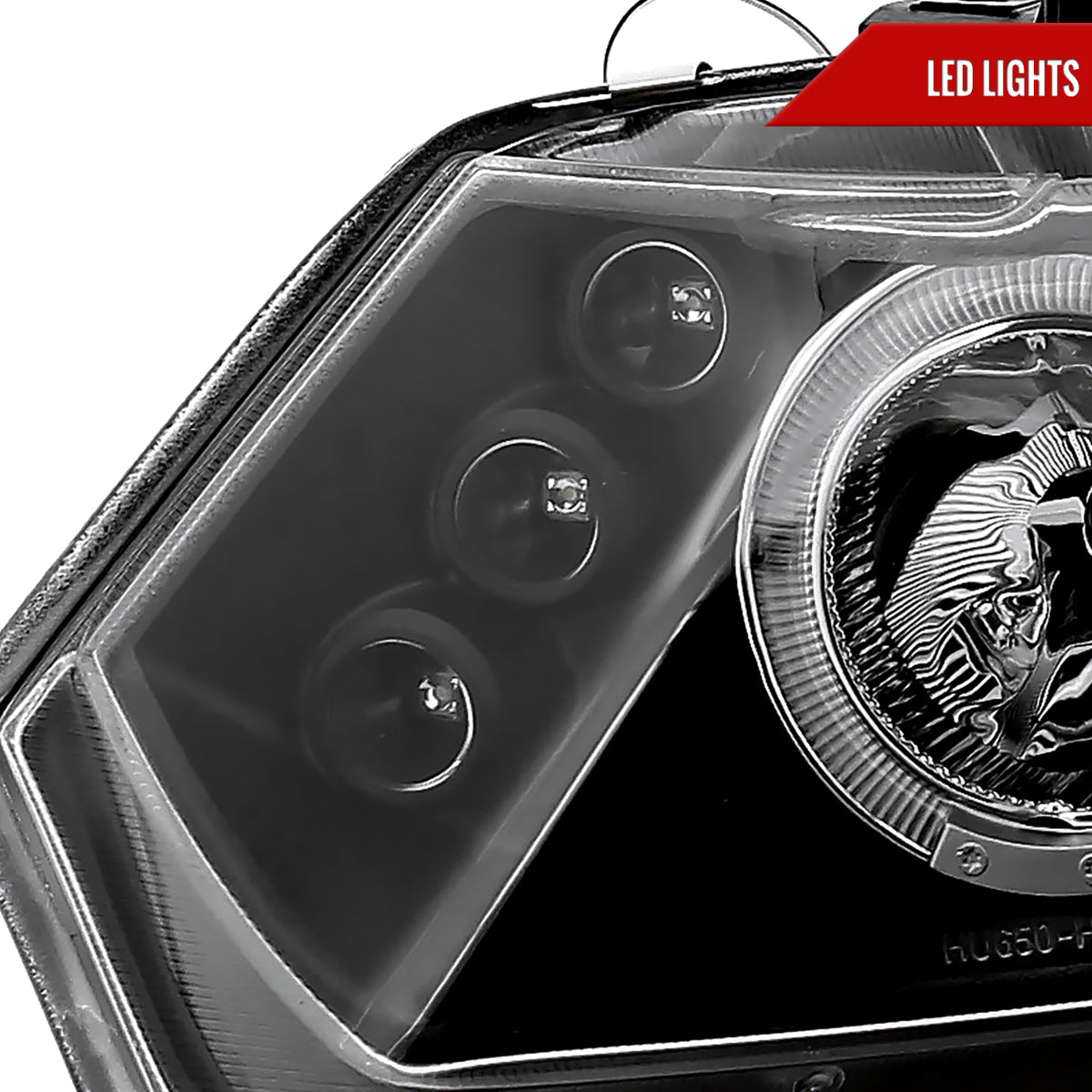 2006-2011 Honda Civic Coupe Dual Halo Projector Headlights (Matte Black Housing/Clear Lens)