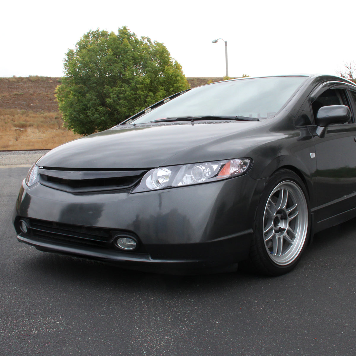 2006-2011 Honda Civic Sedan Retro Style Projector Headlights (Matte Black Housing/Clear Lens)