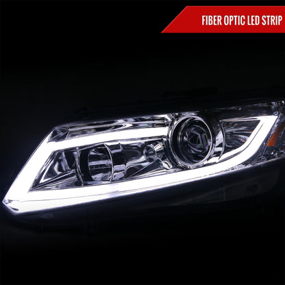 2012-2013 Honda Civic Coupe/ 2012-2015 Civic Sedan LED Bar Projector Headlights (Chrome Housing/Clear Lens)