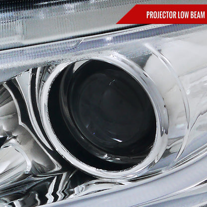 2012-2013 Honda Civic Coupe/ 2012-2015 Civic Sedan LED Bar Projector Headlights (Chrome Housing/Clear Lens)