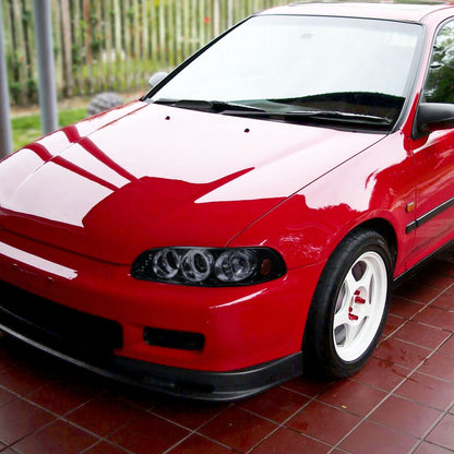 1992-1995 Honda Civic Dual Halo Projector Headlights (Glossy Black Housing/Smoked Lens)