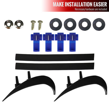 1992-1995 Honda Civic Dual Halo Projector Headlights (Matte Black Housing/Clear Lens)