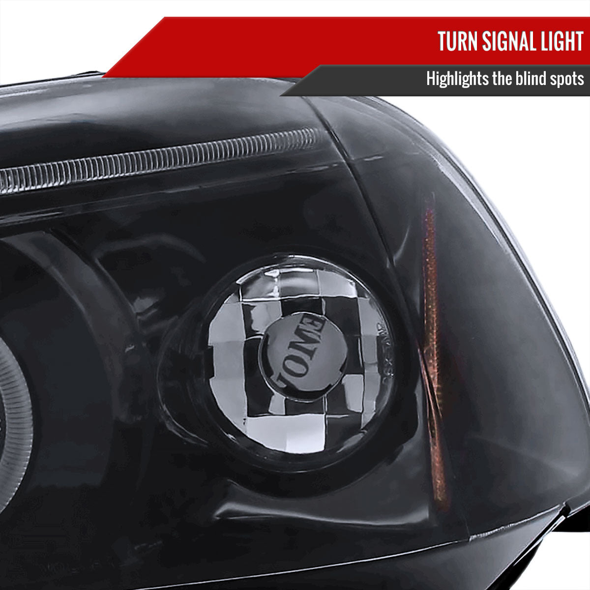 1996-1998 Honda Civic Dual Halo Projector Headlights (Glossy Black Housing/Smoked Lens)