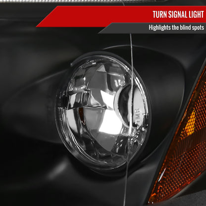 1999-2000 Honda Civic Dual Halo Projector Headlights (Matte Black Housing/Clear Lens)