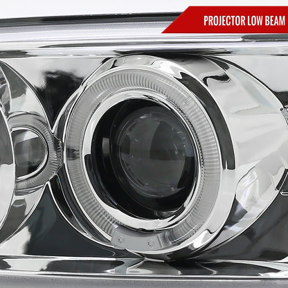 1999-2006 GMC Sierra/Yukon/Yukon XL Dual Halo Projector Headlights (Chrome Housing/Clear Lens)