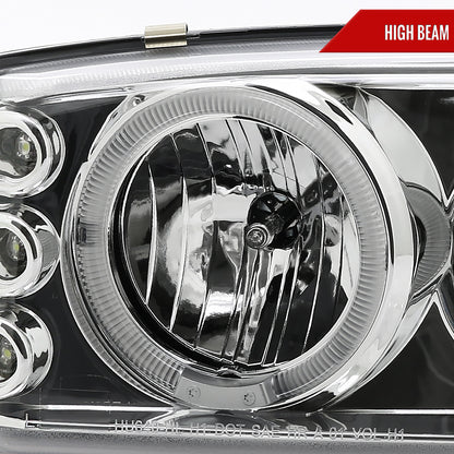 1999-2006 GMC Sierra/Yukon/Yukon XL Dual Halo Projector Headlights (Chrome Housing/Clear Lens)