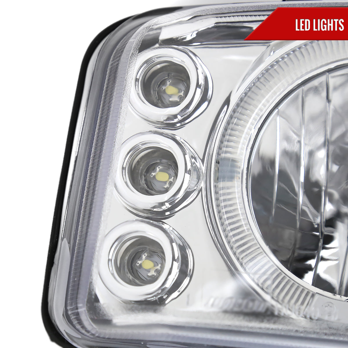 1999-2006 GMC Sierra/Yukon/Yukon XL Dual Halo Projector Headlights (Chrome Housing/Clear Lens)