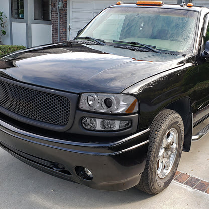 1999-2006 GMC Sierra/Yukon/Yukon XL Dual Halo Projector Headlights (Chrome Housing/Clear Lens)