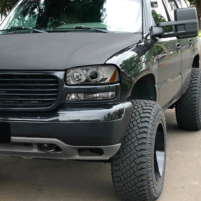 1999-2006 GMC Sierra/Yukon/Yukon XL Dual Halo Projector Headlights (Chrome Housing/Clear Lens)