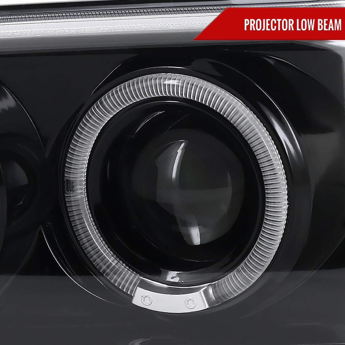 1999-2006 GMC Sierra/Yukon/Yukon XL Dual Halo Projector Headlights (Jet Black Housing/Clear Lens)