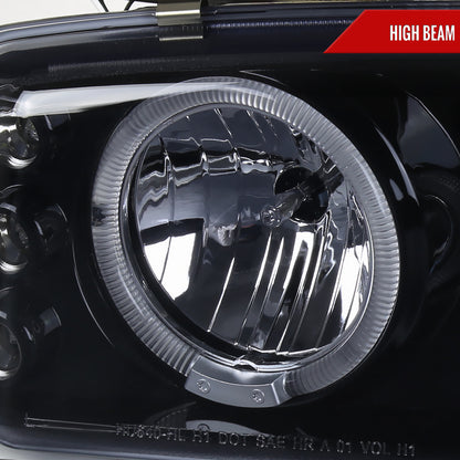 1999-2006 GMC Sierra/ 2000-2006 Yukon/Yukon XL Dual Halo Projector Headlights (Glossy Black Housing/Smoked Lens)