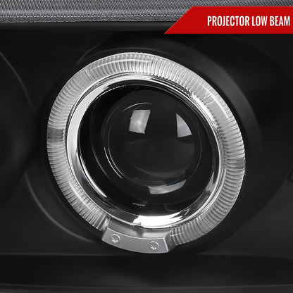 1999-2006 GMC Sierra/Yukon/Yukon XL Dual Halo Projector Headlights (Matte Black Housing/Clear Lens)