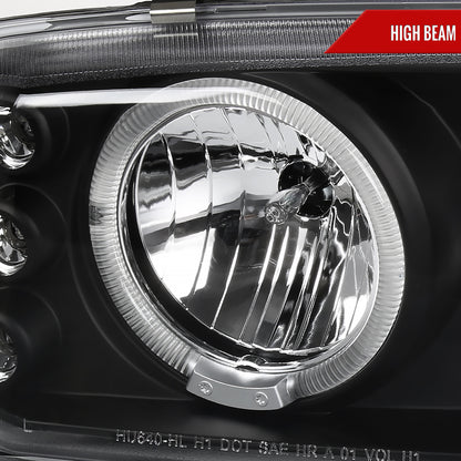 1999-2006 GMC Sierra/Yukon/Yukon XL Dual Halo Projector Headlights (Matte Black Housing/Clear Lens)