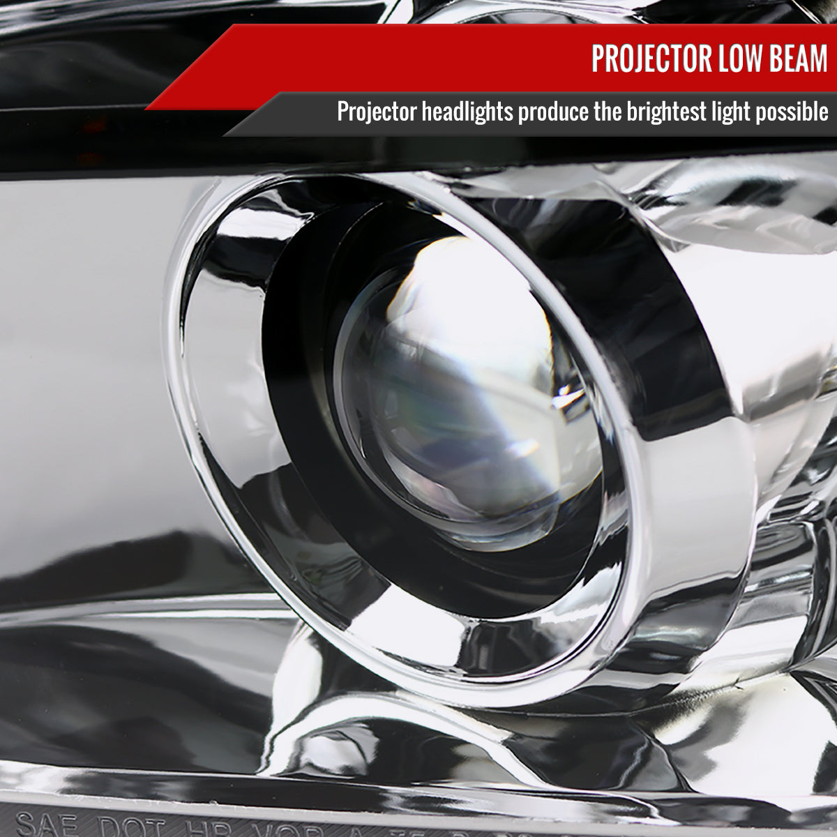 2007-2014 GMC Yukon/Yukon XL 1500/2500 Projector Headlights (Chrome Housing/Clear Lens)