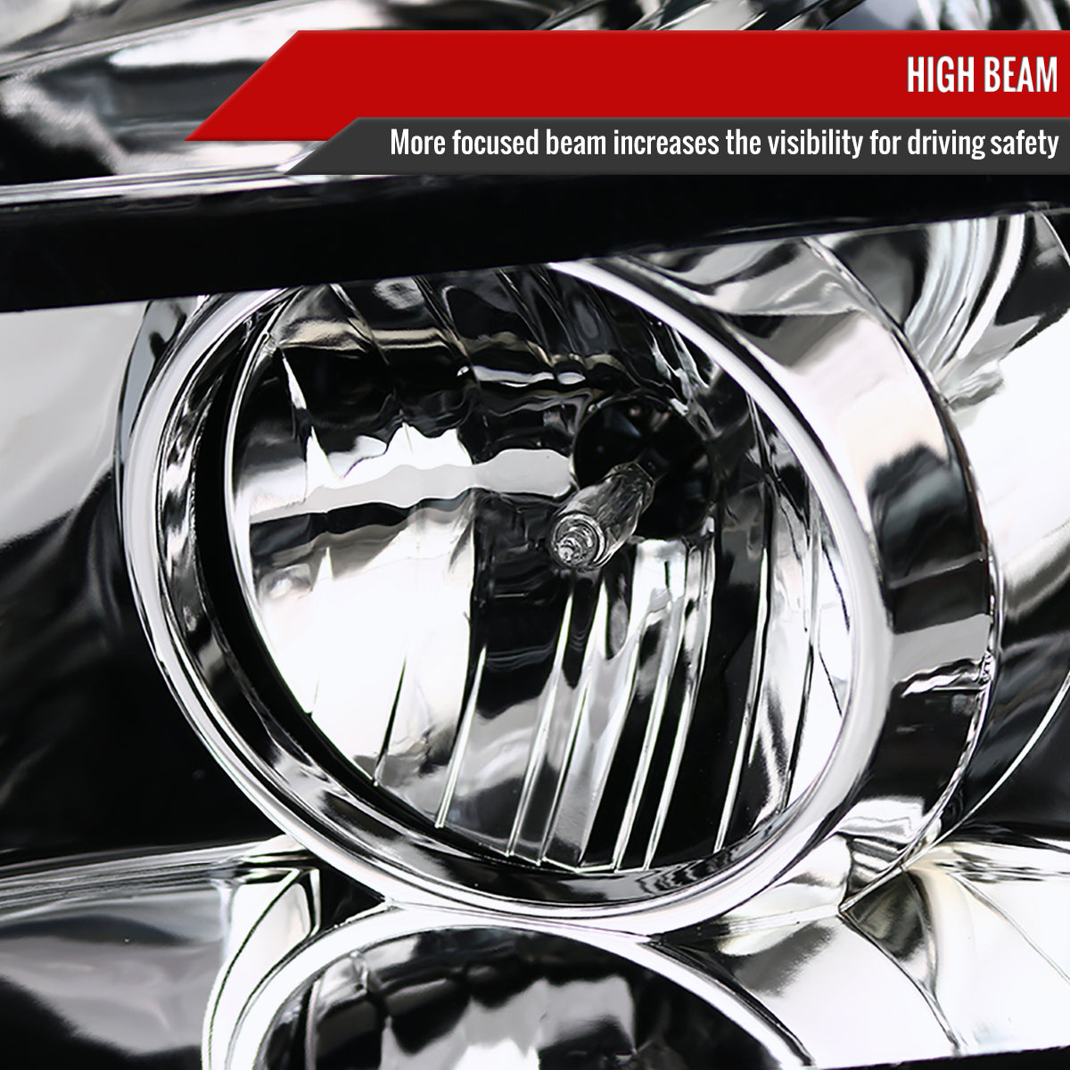 2007-2014 GMC Yukon/Yukon XL 1500/2500 Projector Headlights (Chrome Housing/Clear Lens)