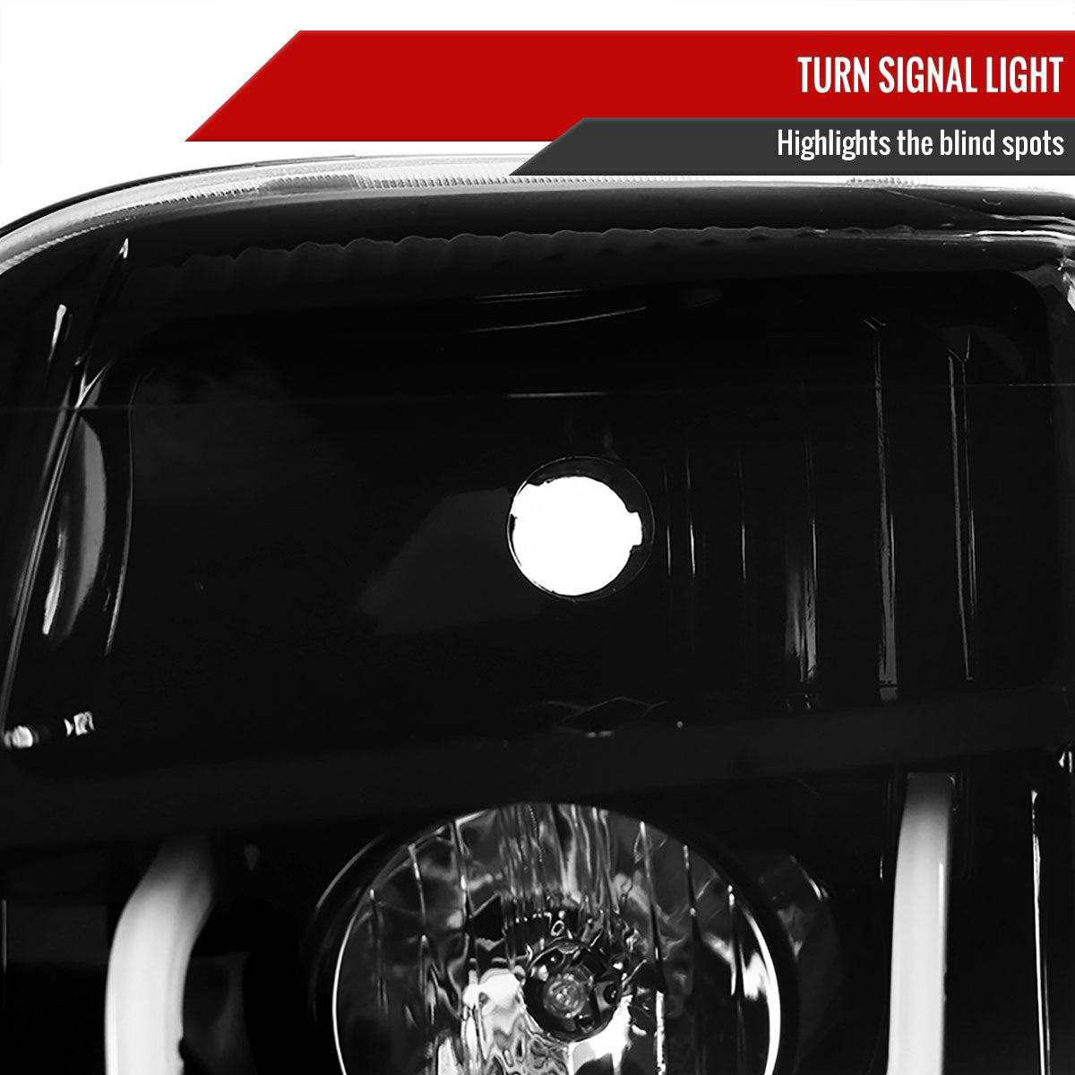 2007-2014 GMC Yukon/Yukon XL 1500/2500 LED U-Bar Projector Headlights (Jet Black Housing/Clear Lens)