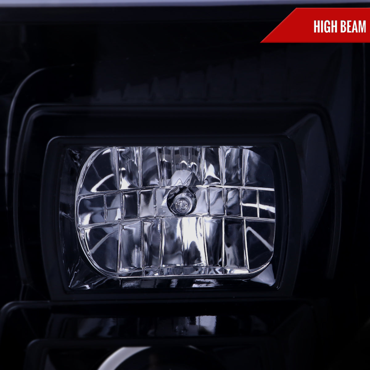 2007-2014 GMC Yukon/XL 1500/XL 2500 Switchback Sequential LED Turn Signal Projector Headlights (Glossy Black Housing/Smoked Lens)