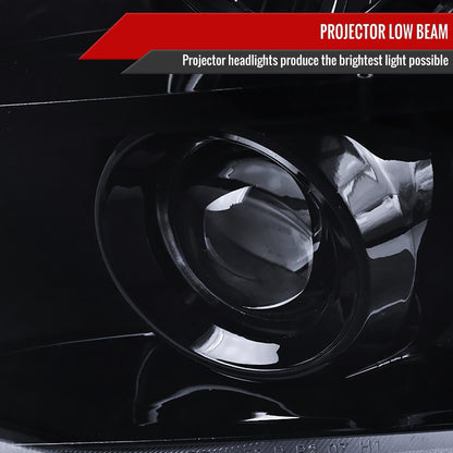 2007-2014 GMC Yukon/Yukon XL Projector Headlights (Glossy Black Housing/Smoked Lens)