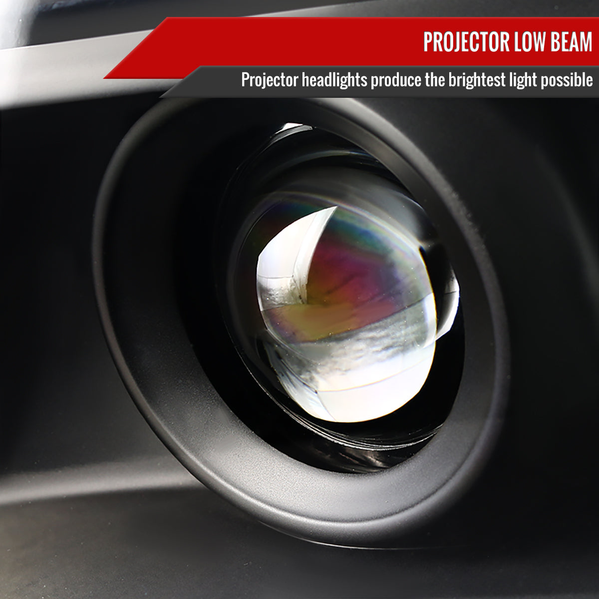 2007-2014 GMC Yukon/Yukon XL 1500/2500 Projector Headlights (Matte Black Housing/Clear Lens)