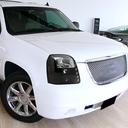 2007-2014 GMC Yukon/Yukon XL 1500/2500 Projector Headlights (Matte Black Housing/Clear Lens)