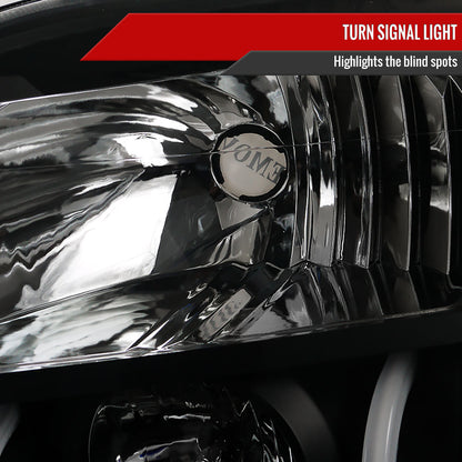 2007-2014 GMC Yukon/Yukon XL 1500/2500 LED U-Bar Projector Headlights (Matte Black Housing/Clear Lens)