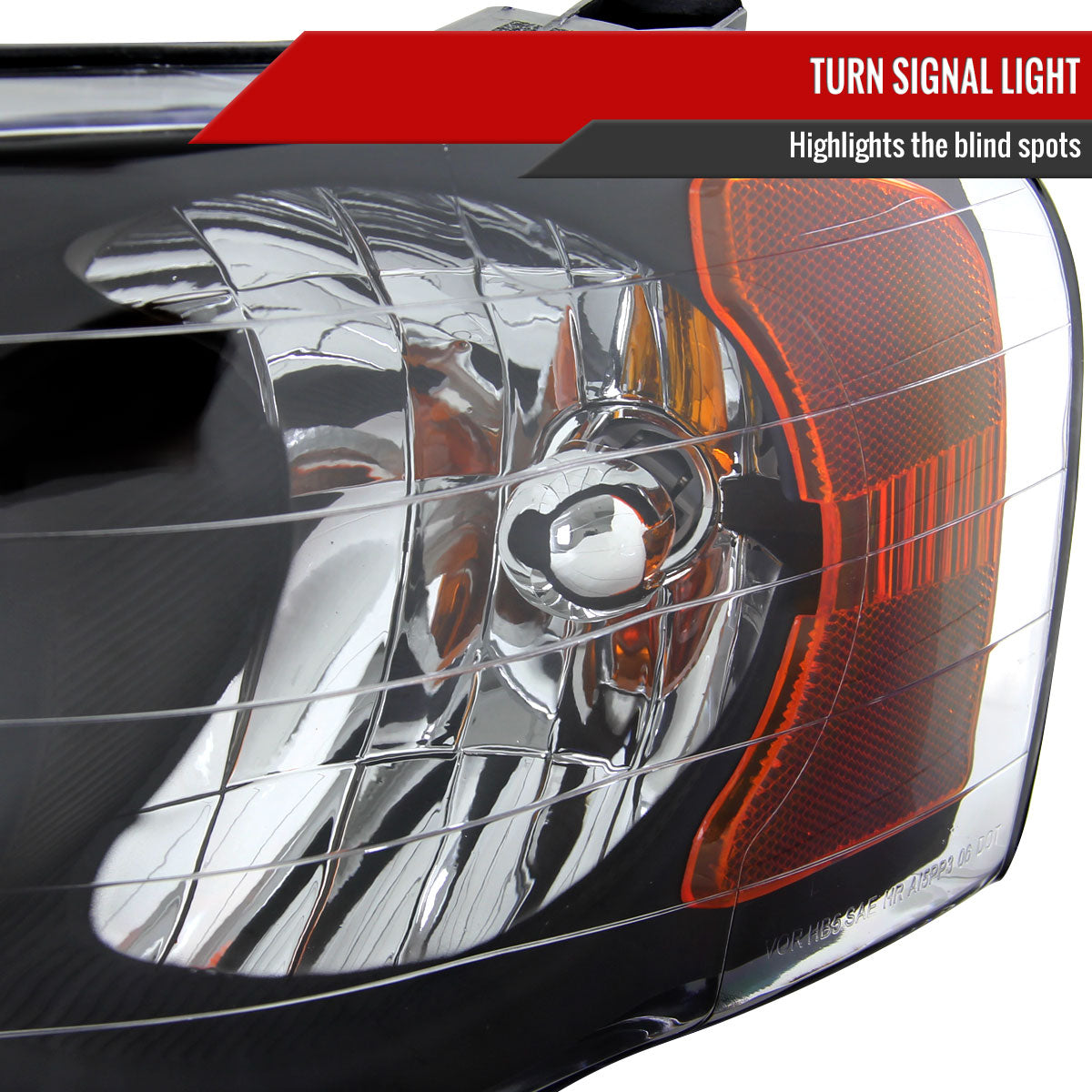 2002-2005 Dodge RAM 1500/ 2003-2005 RAM 2500 3500 Projector Headlights w/ Amber Reflectors (Matte Black Housing/Clear Lens)