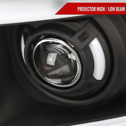 2006-2008 Dodge RAM 1500/ 2006-2009 Dodge RAM 2500/3500 LED Tube Projector Headlights (Matte Black Housing/Clear Lens)