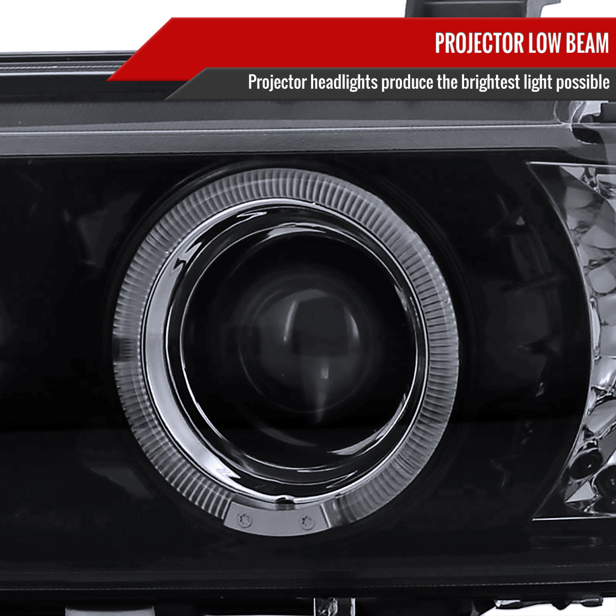 1996-2003 BMW E39 5 Series Dual Halo Projector Headlights (Glossy Black Housing/Smoked Lens)