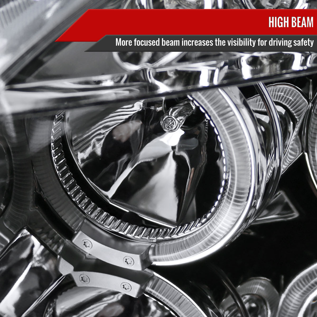 2006-2011 Mitsubishi Eclipse Dual Halo Projector Headlights (Chrome Housing/Clear Lens)