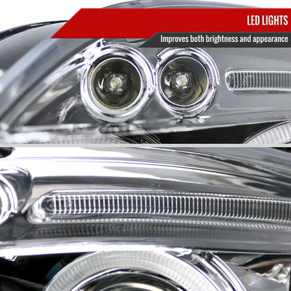 2006-2011 Mitsubishi Eclipse Dual Halo Projector Headlights (Chrome Housing/Clear Lens)