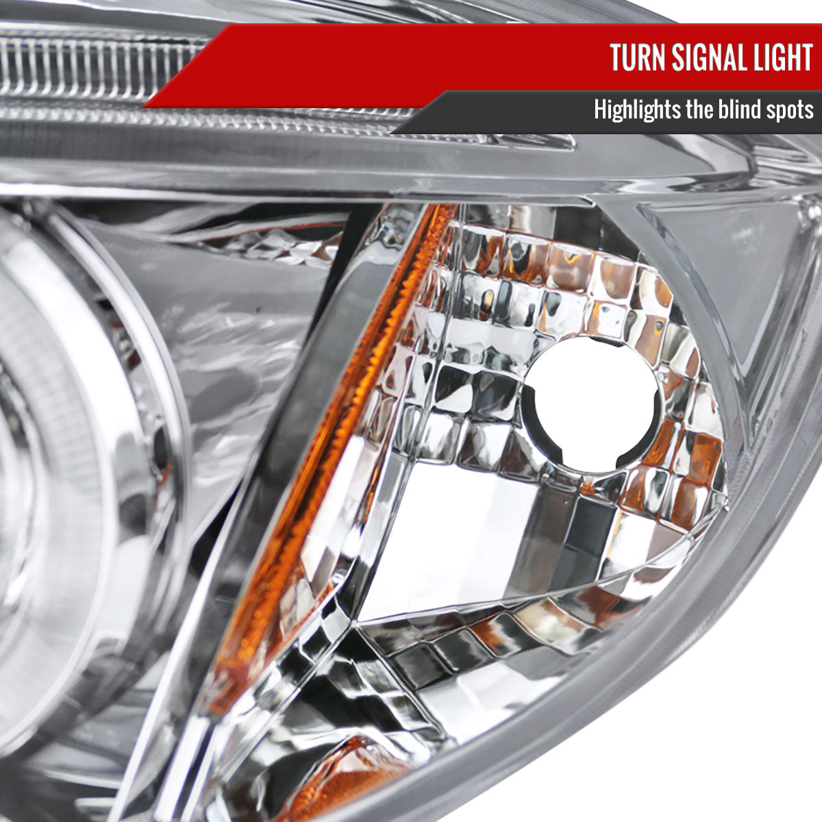 2006-2011 Mitsubishi Eclipse Dual Halo Projector Headlights (Chrome Housing/Clear Lens)