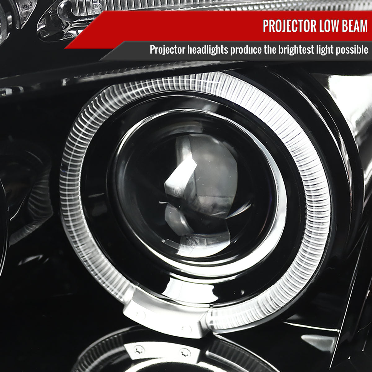 2006-2011 Mitsubishi Eclipse Dual Halo Projector Headlights (Jet Black Housing/Clear Lens)