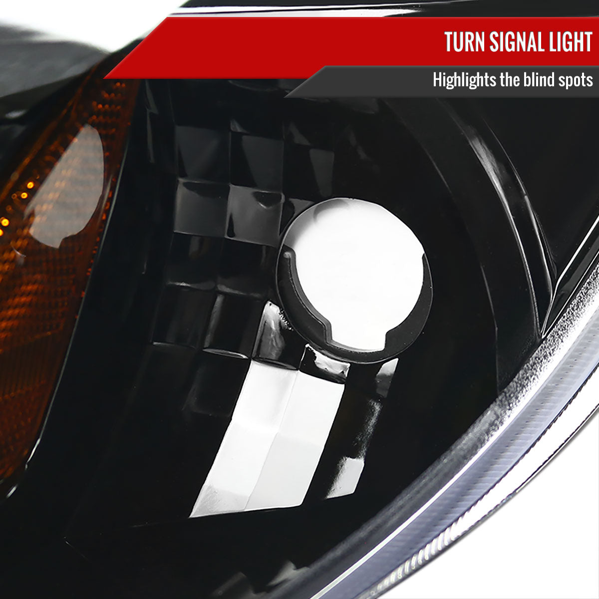 2006-2011 Mitsubishi Eclipse Dual Halo Projector Headlights (Jet Black Housing/Clear Lens)