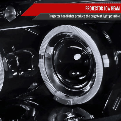 2006-2011 Mitsubishi Eclipse Dual Halo Projector Headlights (Glossy Black Housing/Smoked Lens)