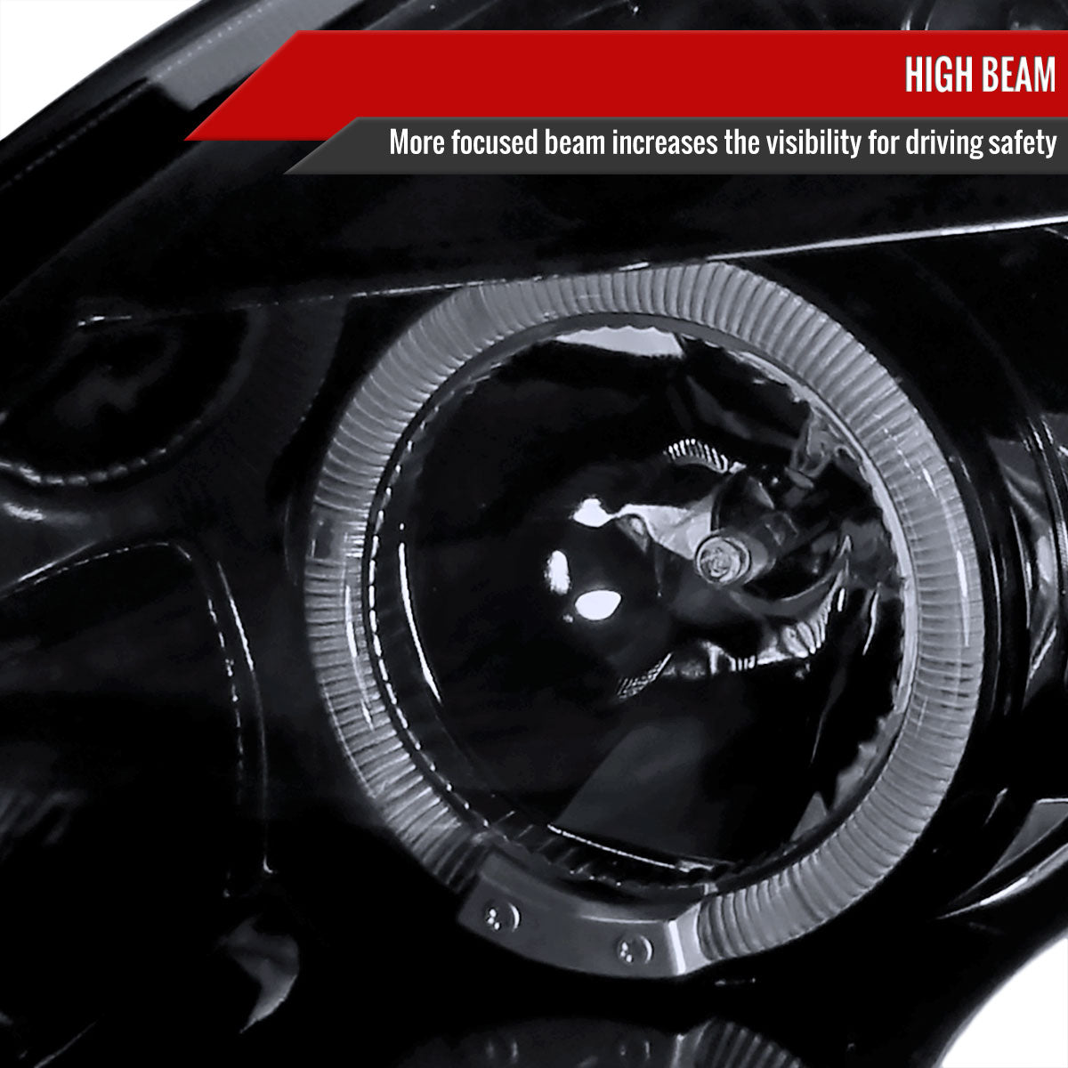 2006-2011 Mitsubishi Eclipse Dual Halo Projector Headlights (Glossy Black Housing/Smoked Lens)