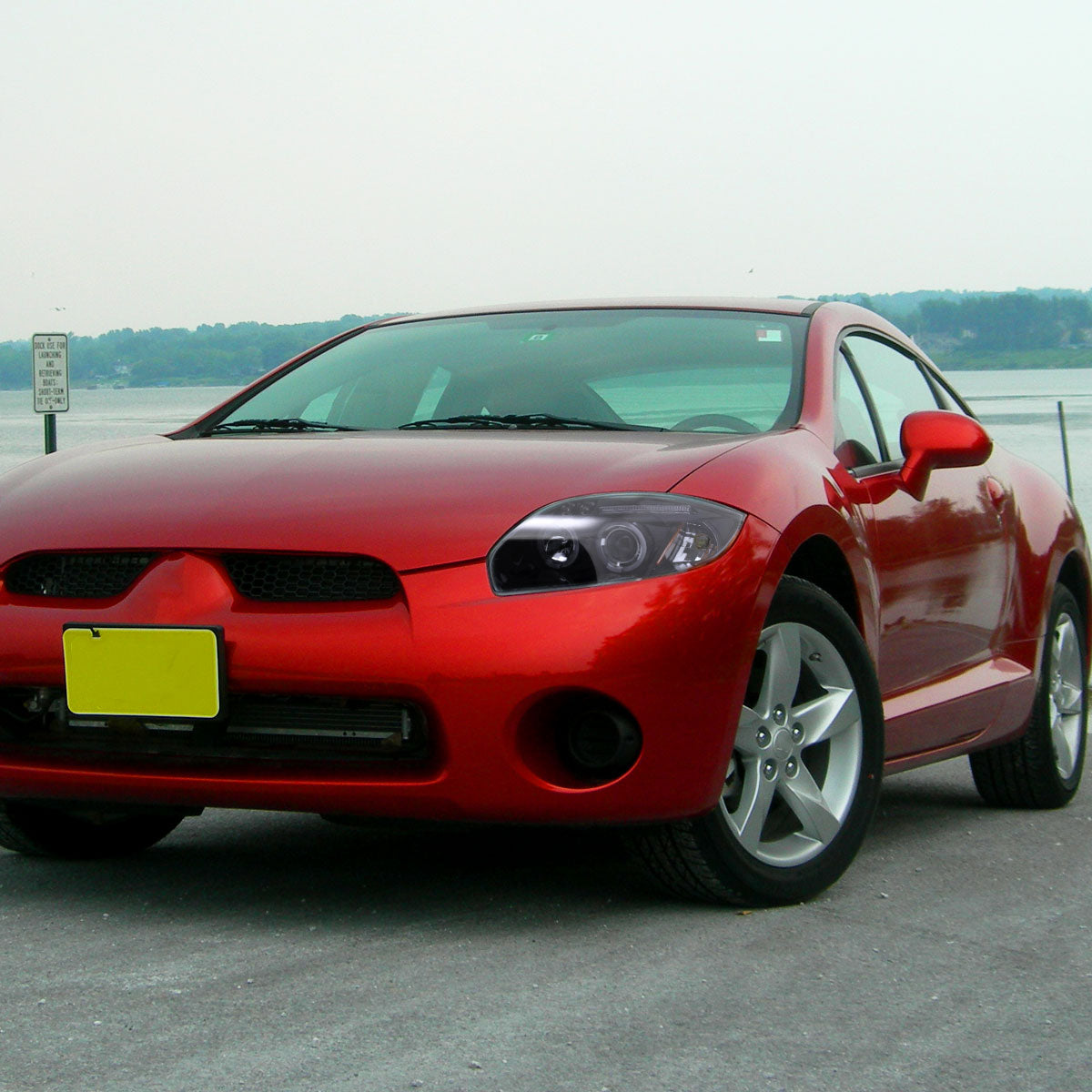 2006-2011 Mitsubishi Eclipse Dual Halo Projector Headlights (Glossy Black Housing/Smoked Lens)